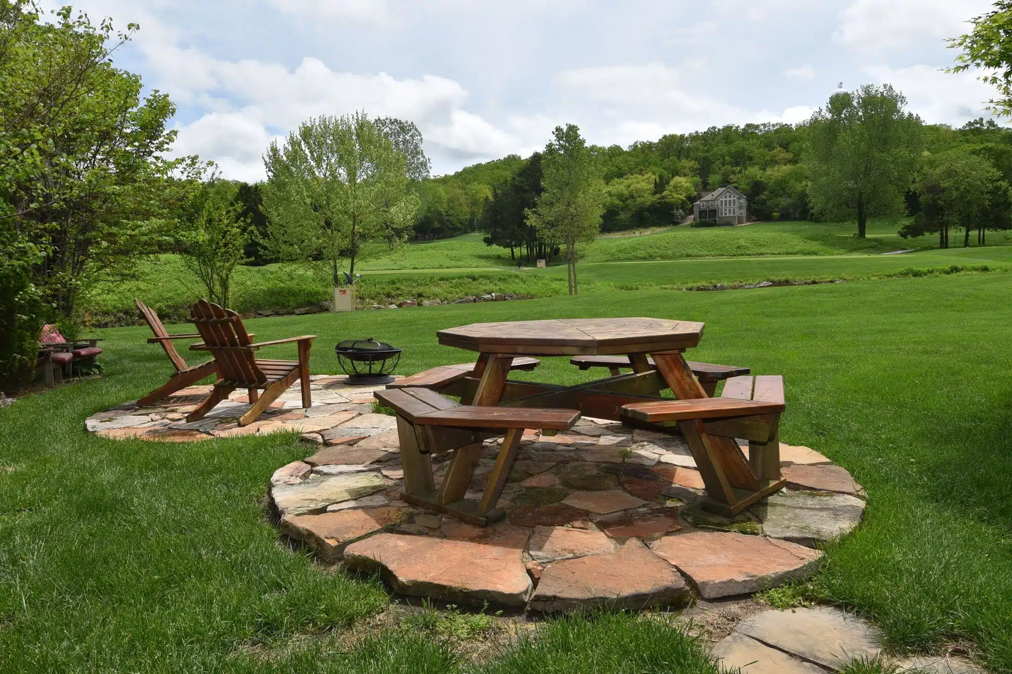 Outside patio looking onto hole # 16