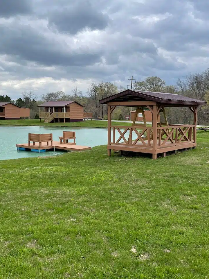 Plenty of room to sit on our gazebo or dock. 